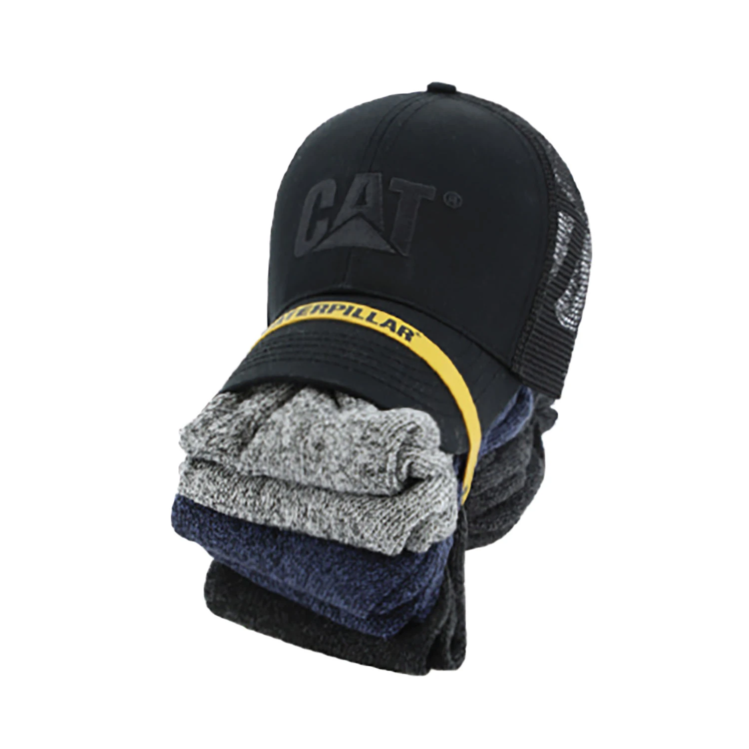 Caterpillar Workwear CAT Raised Logo Cap + Sock Bundle - 6-Pairs