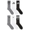 Adidas Men's Athletic Cushioned Mixed Crew Socks - 6-Pack