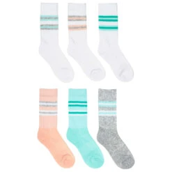 Sof Sole Women's Throwback Crews Socks - 6-pack