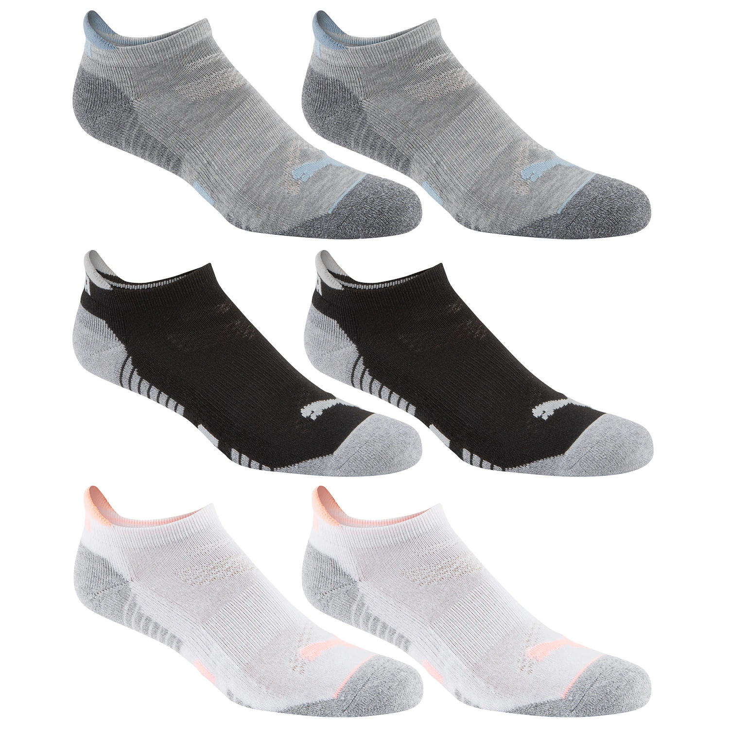 Puma Women's Dry Cell Tab Low-Cut Socks - 6-Pack